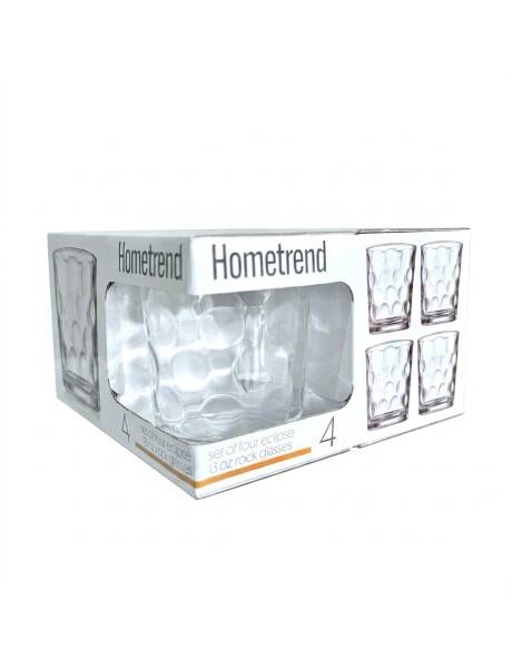 SET X4 VASO WHISKY 390ML CIRCULAR HOMETREND SET X4 VASO WHISKY 390ML CIRCULAR HOMETREND