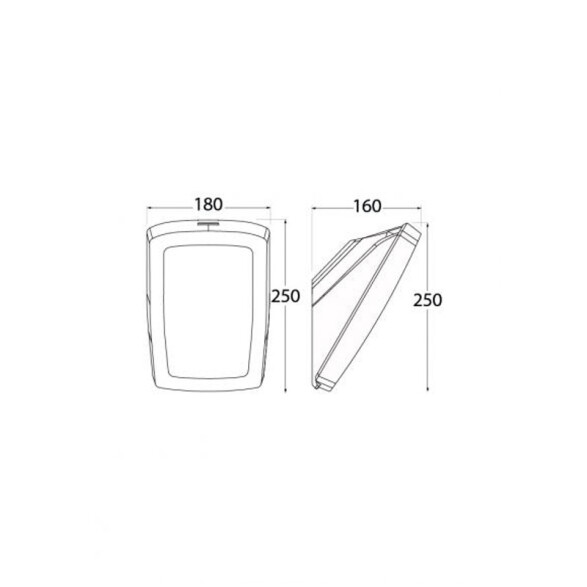 Aplique LED pared gris IP66 E27 no incl. GERMANA FL0755