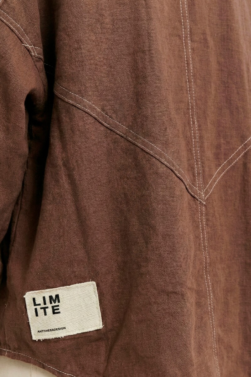 CHAQUETA LINO VERA MARRON