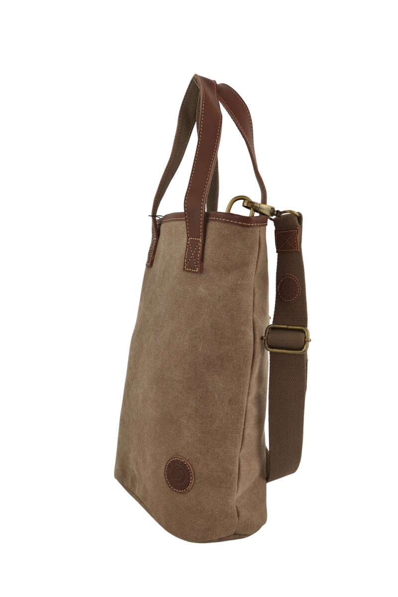 Matera morral de lona Marrón