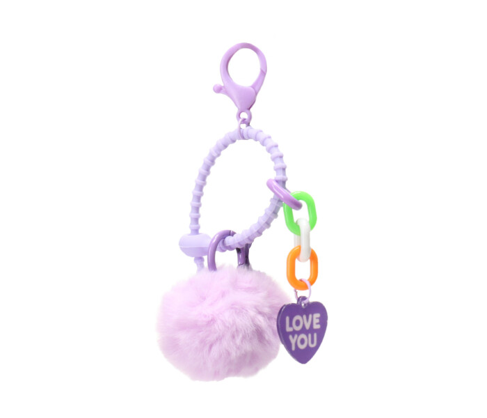 Llavero con pompon Lilac