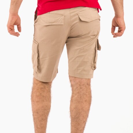 Bermuda Cargo con Spandex Extra Beige