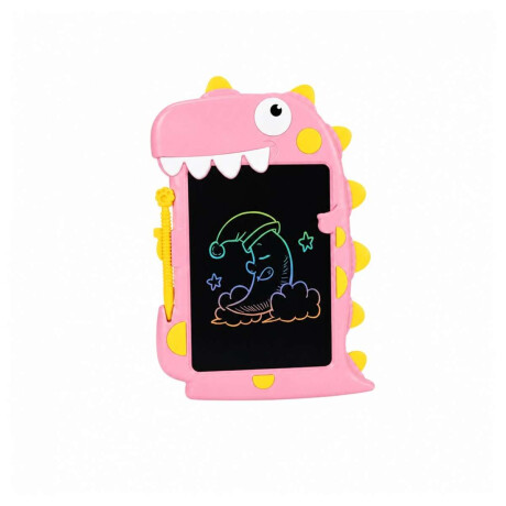 Tablet de 23cm con pantalla LCD para dibujar Dinosaurio Rosado