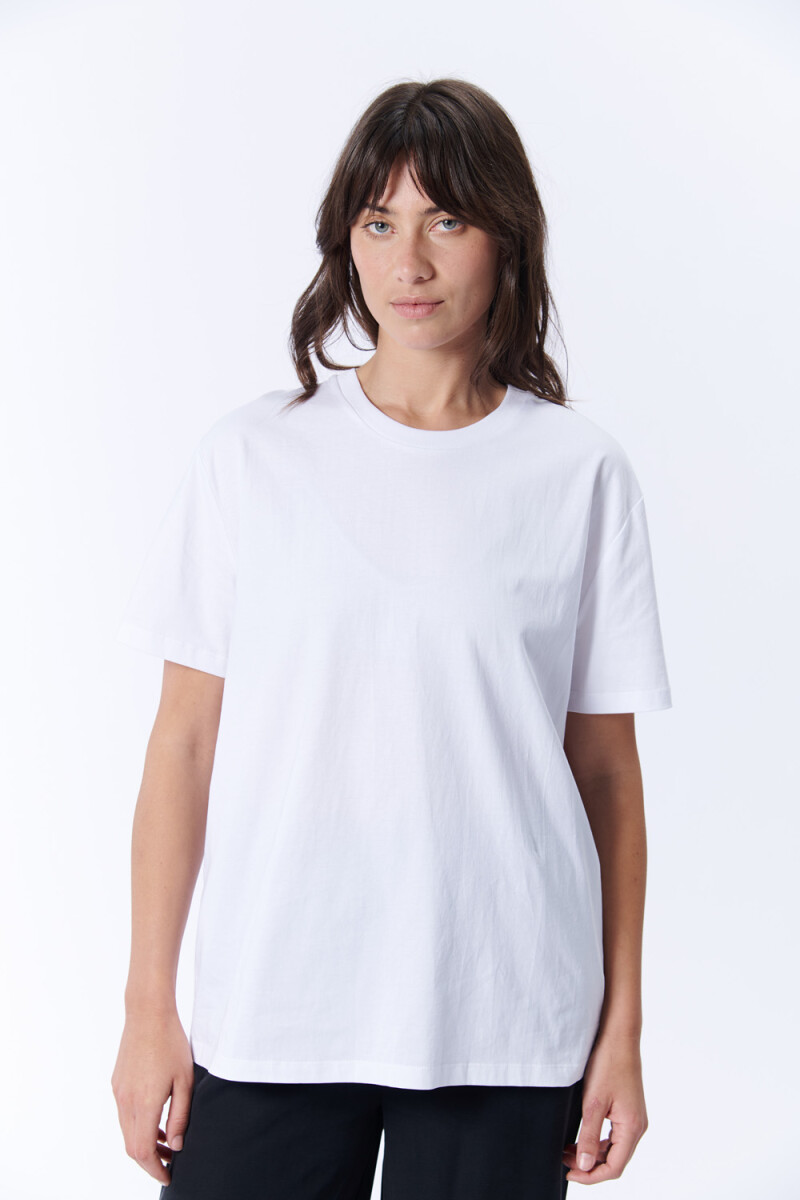 Remera Manga Corta Detalle Blanco