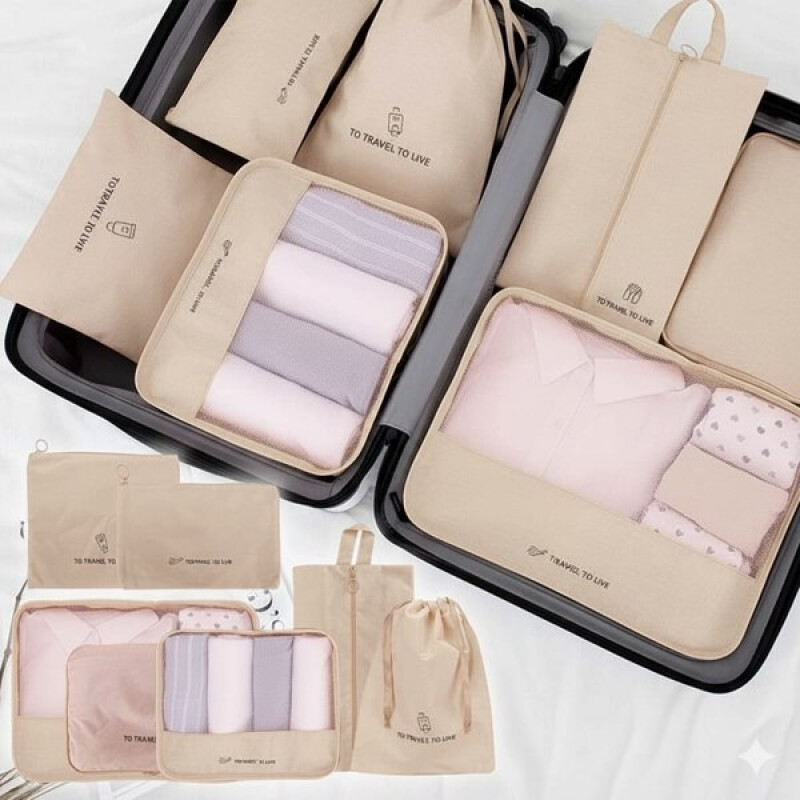 Organizadores de Valija 7 Piezas Beige