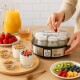 Yogurtera de acero inoxidable, 7 frascos de vidrio. Hasta1.2 lts de yogur. Yogurtera de acero inoxidable, 7 frascos de vidrio. Hasta1.2 lts de yogur.