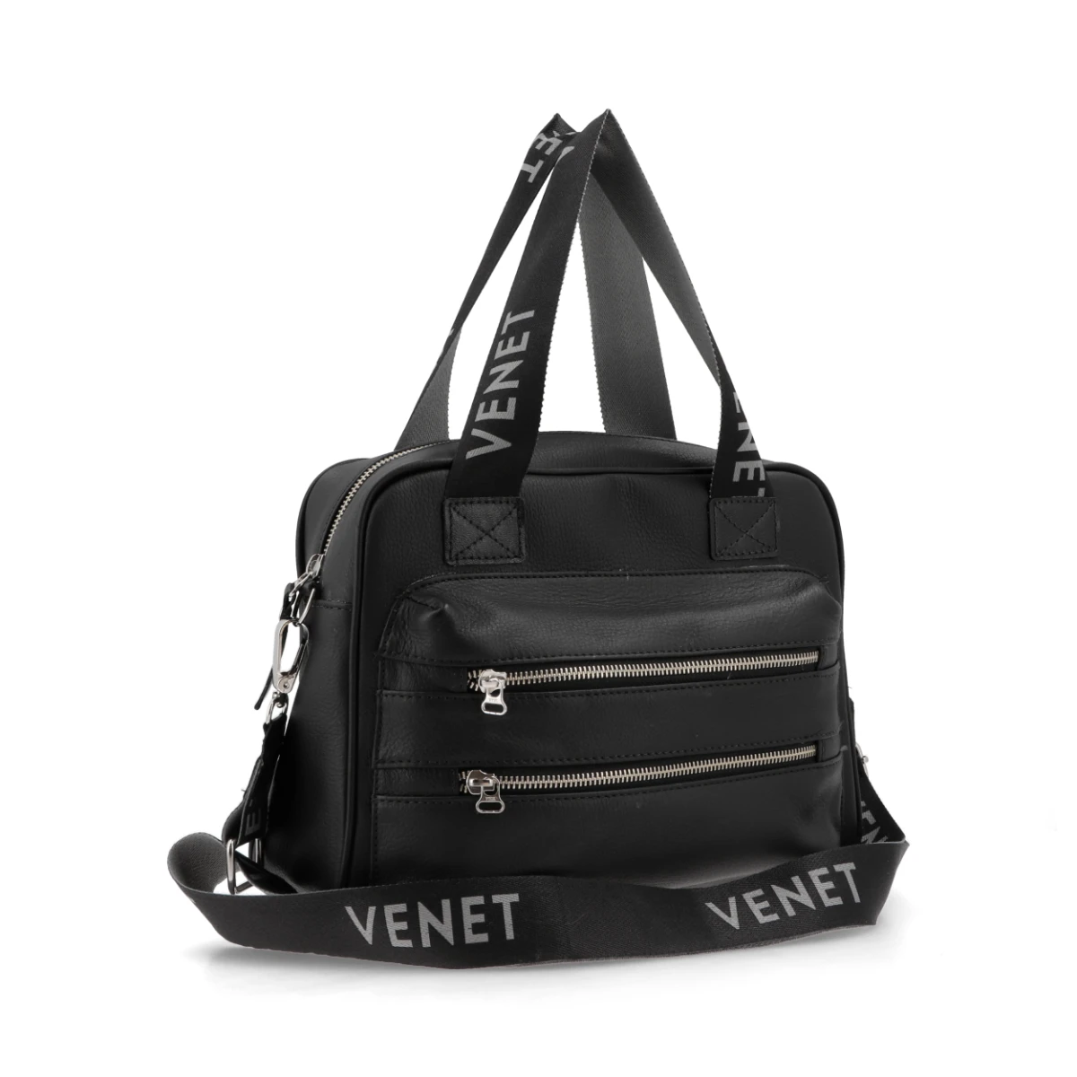 CARTERAS VENET - CUERO ROSCIUS - NEGRO 