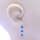 Caravanas oro 18 k blanco con zafiros azules oval y brillantes. Caravanas oro 18 k blanco con zafiros azules oval y brillantes.