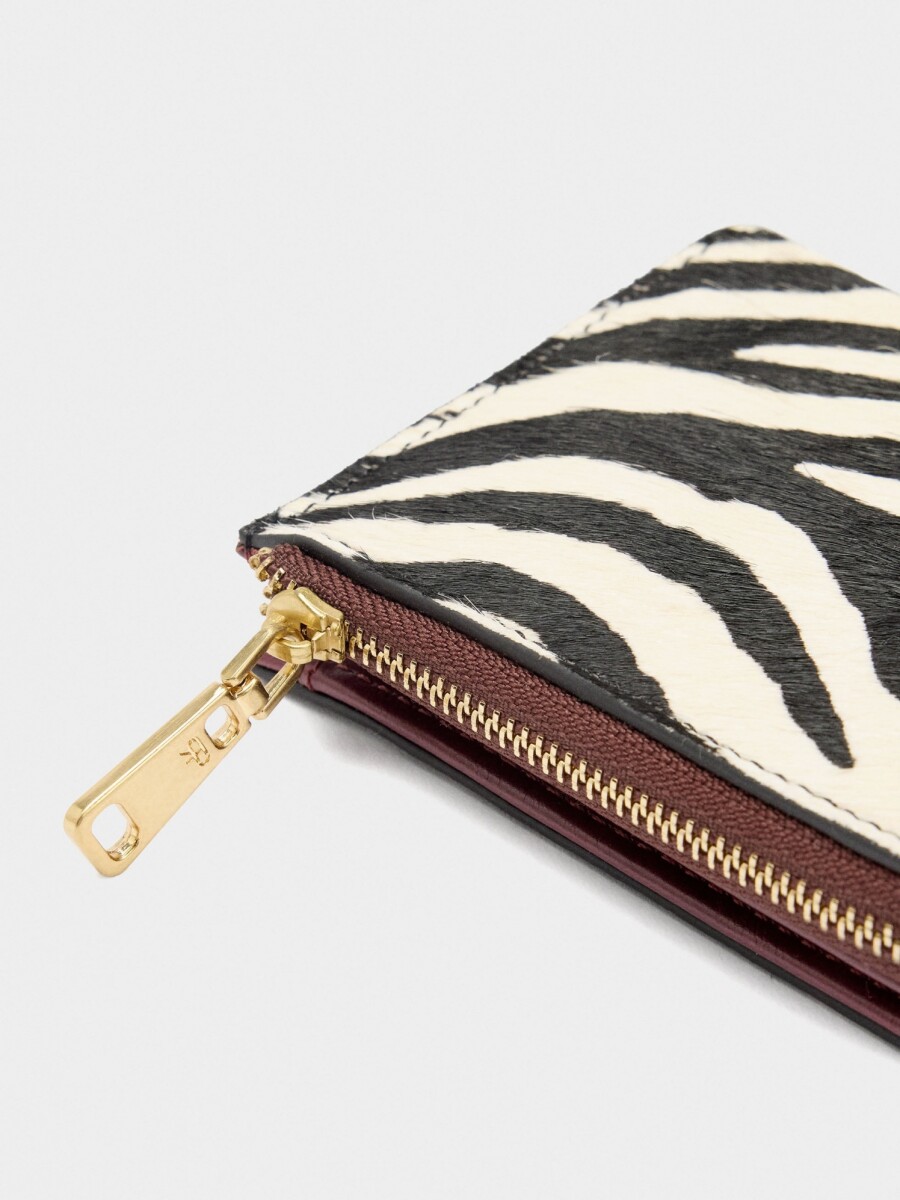 Cartera De Piel Contraste S multicolor