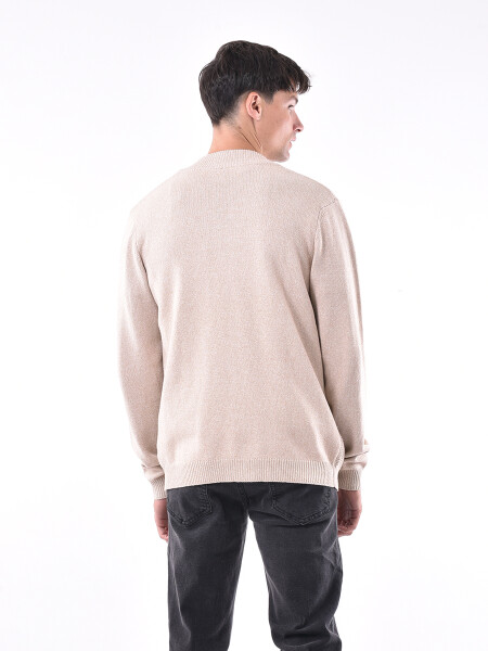 CAMPERA TEJIDA ANDROS BEIGE MELANGE