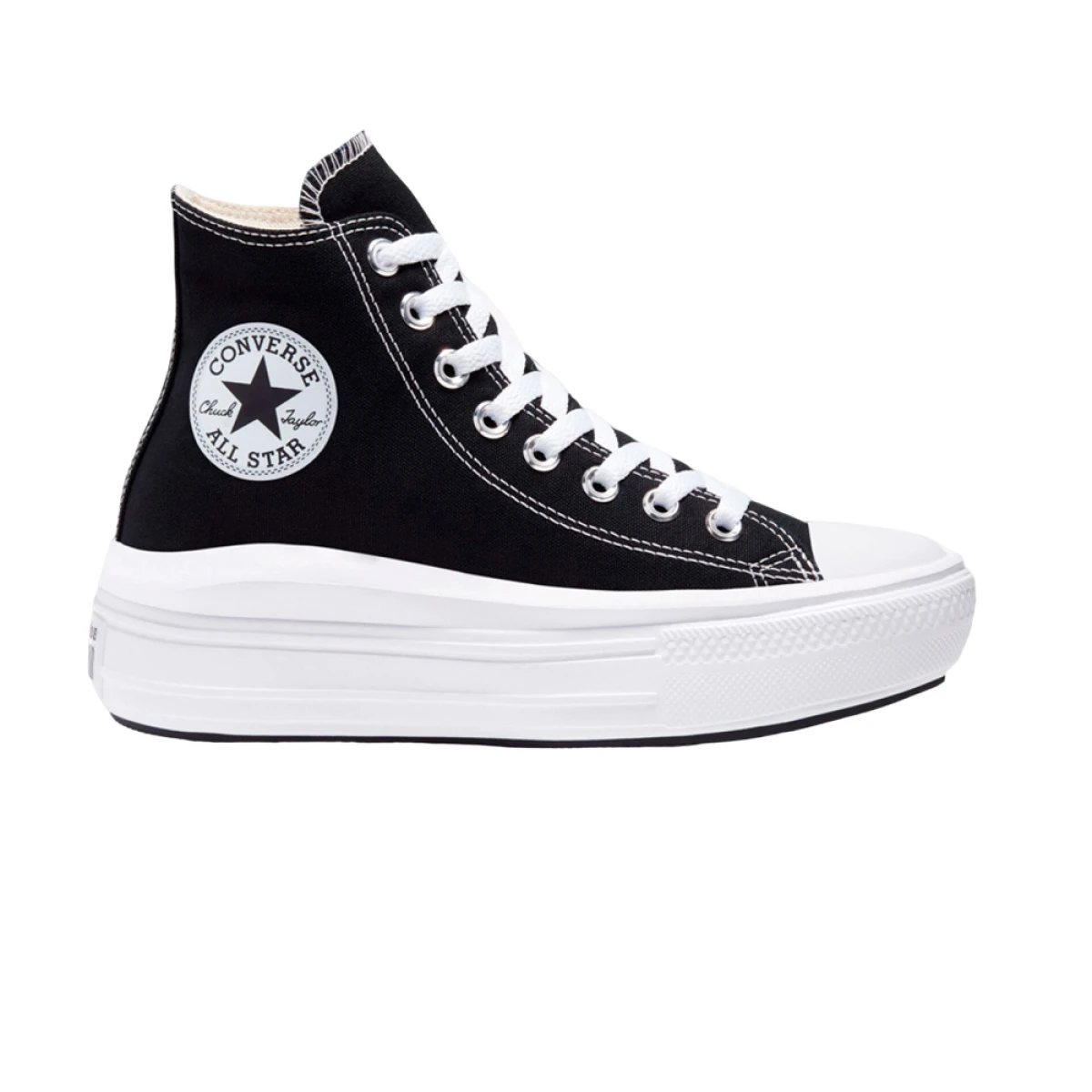 CHUCK TAYLOR ALL STAR MOVE HIGH TOP BLACK - Black/White 