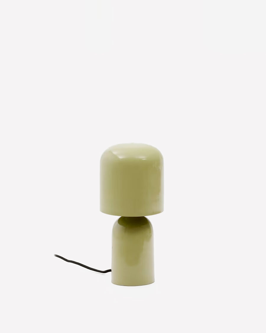 Lámpara de mesa Monze de metal pintado verde claro Lámpara de mesa Monze de metal pintado verde claro