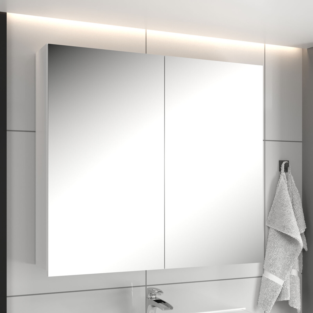 ESPEJO BOTIQUÍN - 80 CM MDF BLANCO DENVER 