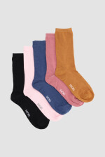 Packs de cinco medias lisas. de algodón. en varios colores s Variante 36