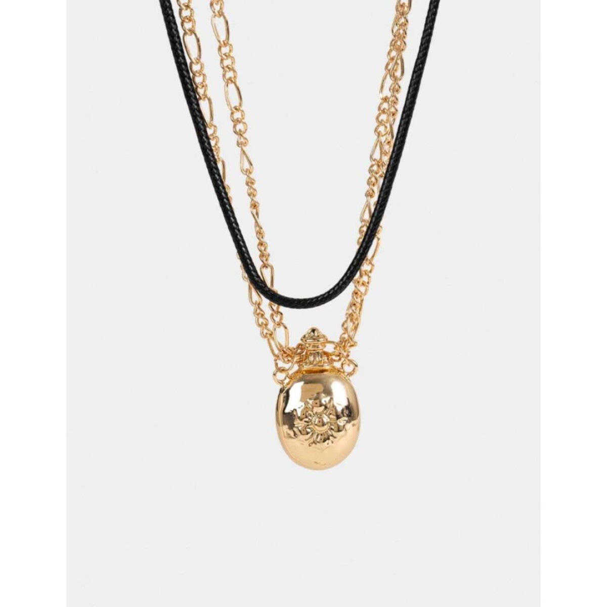 Collar Corto Con Dije De Botella - Dorado Burnish Gold 