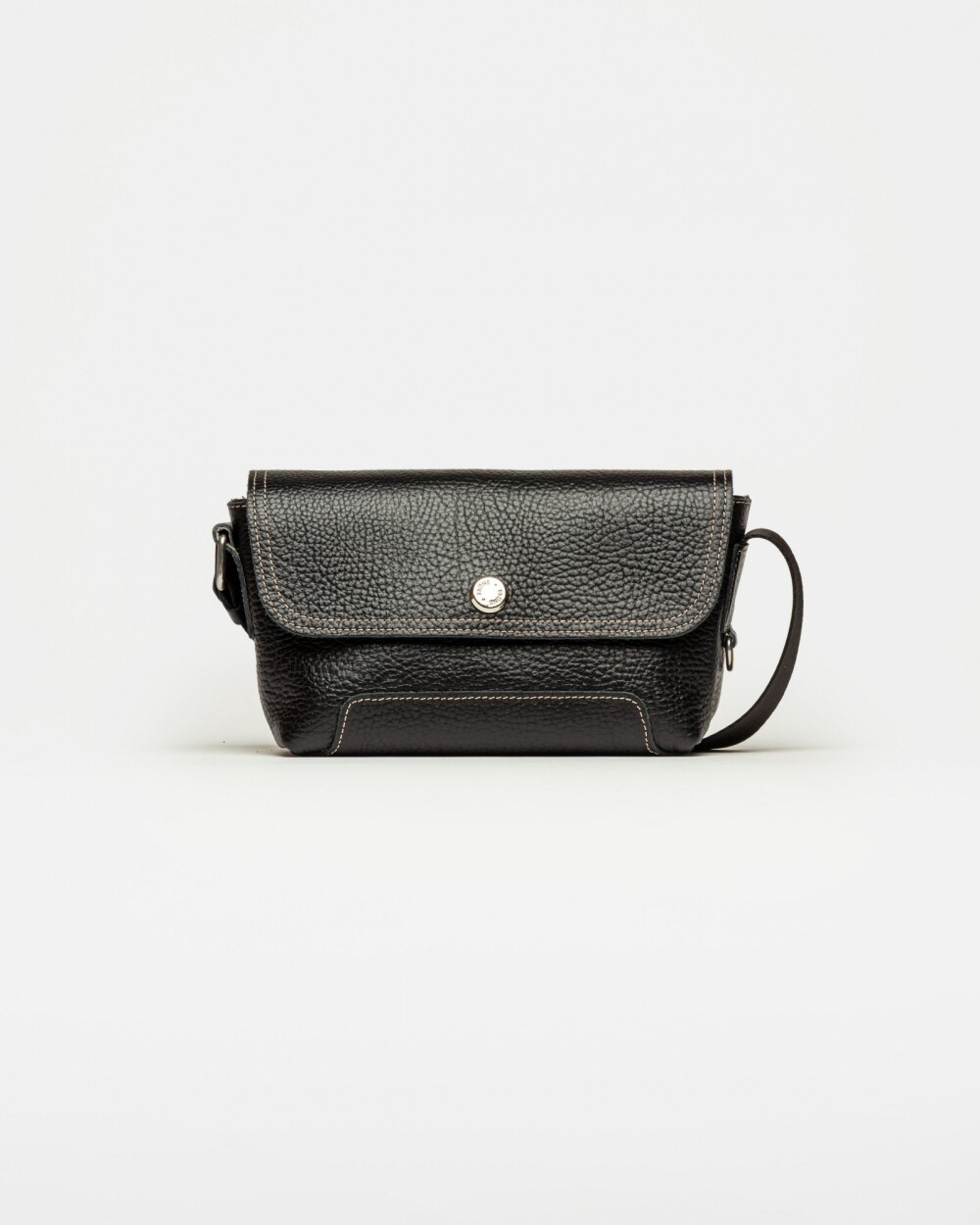 Mini bag Juliette en cuero graneado Negro