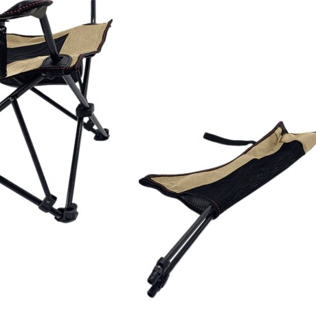 Silla plegable con reposapies Desert Fox Beige