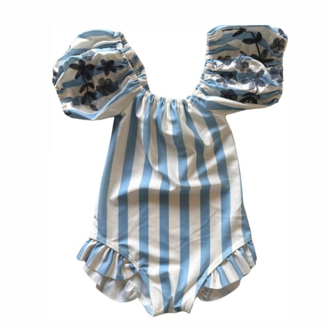 Traje de Baño Rayado Flores (UV UPF 50+) Traje de Baño Rayado Flores (UV UPF 50+)