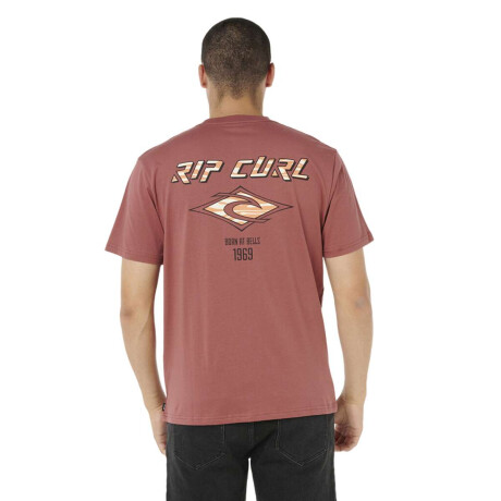 Remera Rip Curl Fade Out Icon Bordo