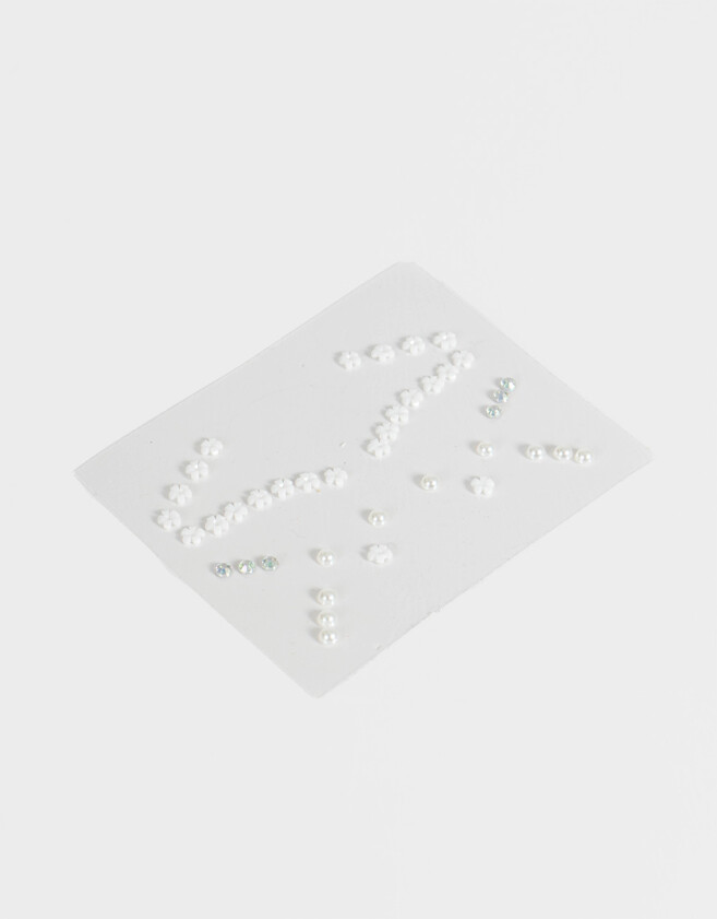 Complementos de cosmética para rostro Gemas Autoadhesivas Para Rostro Con Cristales Plateados - Plateado