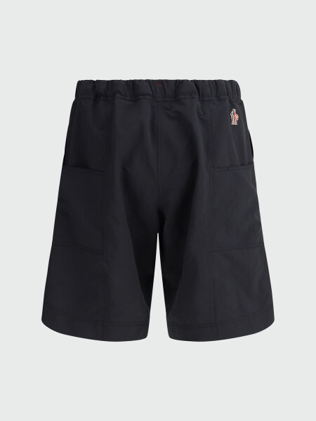 Moncler - Short Logo Algodón Negro