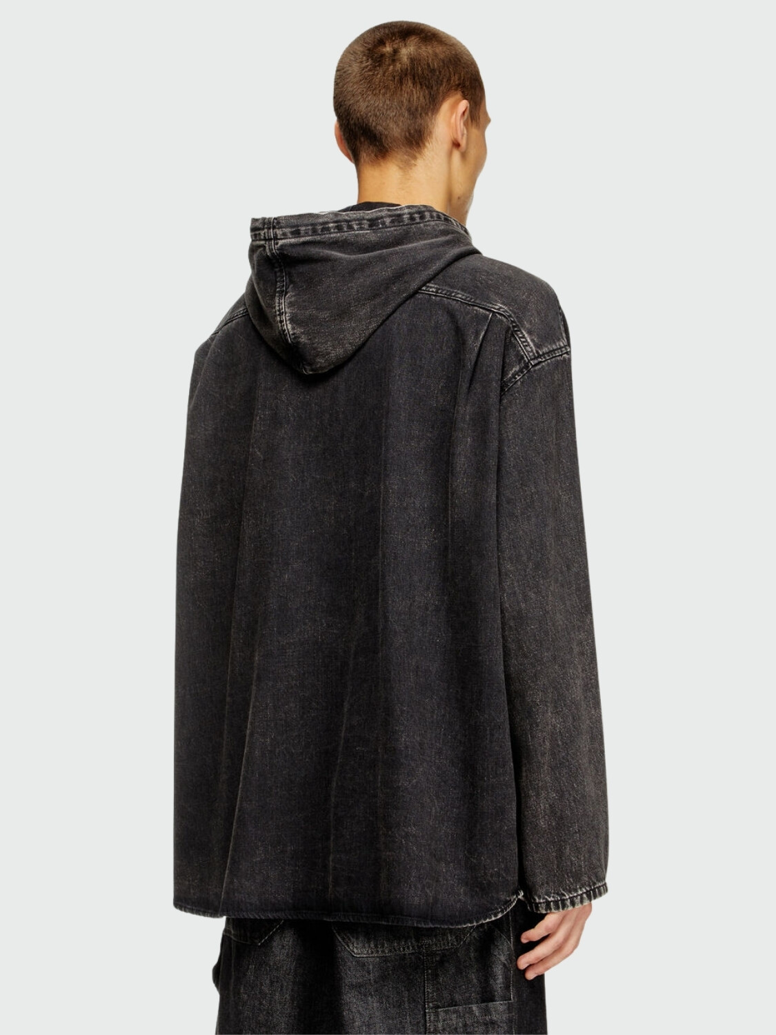 DIESEL - Camisa D-Dewny-Hood Negro