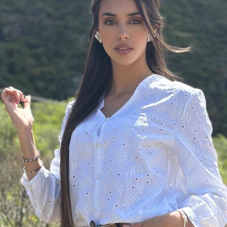 Blusa Lino Bordado Espinillo