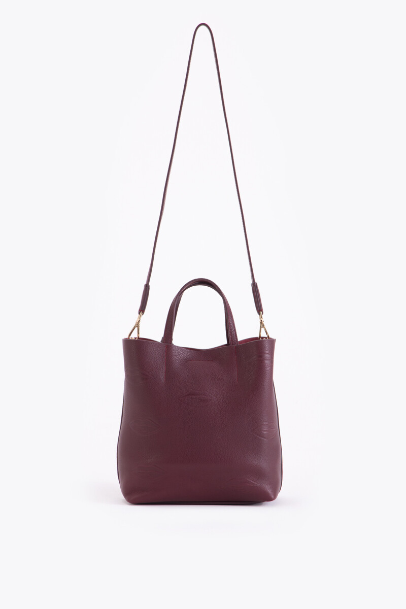 TOTE KISSES SMALL Bordo