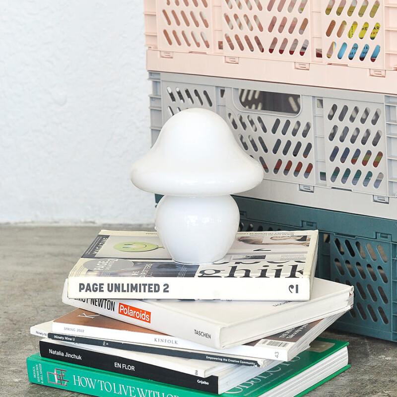 Lampara de vidrio para mesa USB vintage Mushroom Lampara de vidrio para mesa USB vintage Mushroom