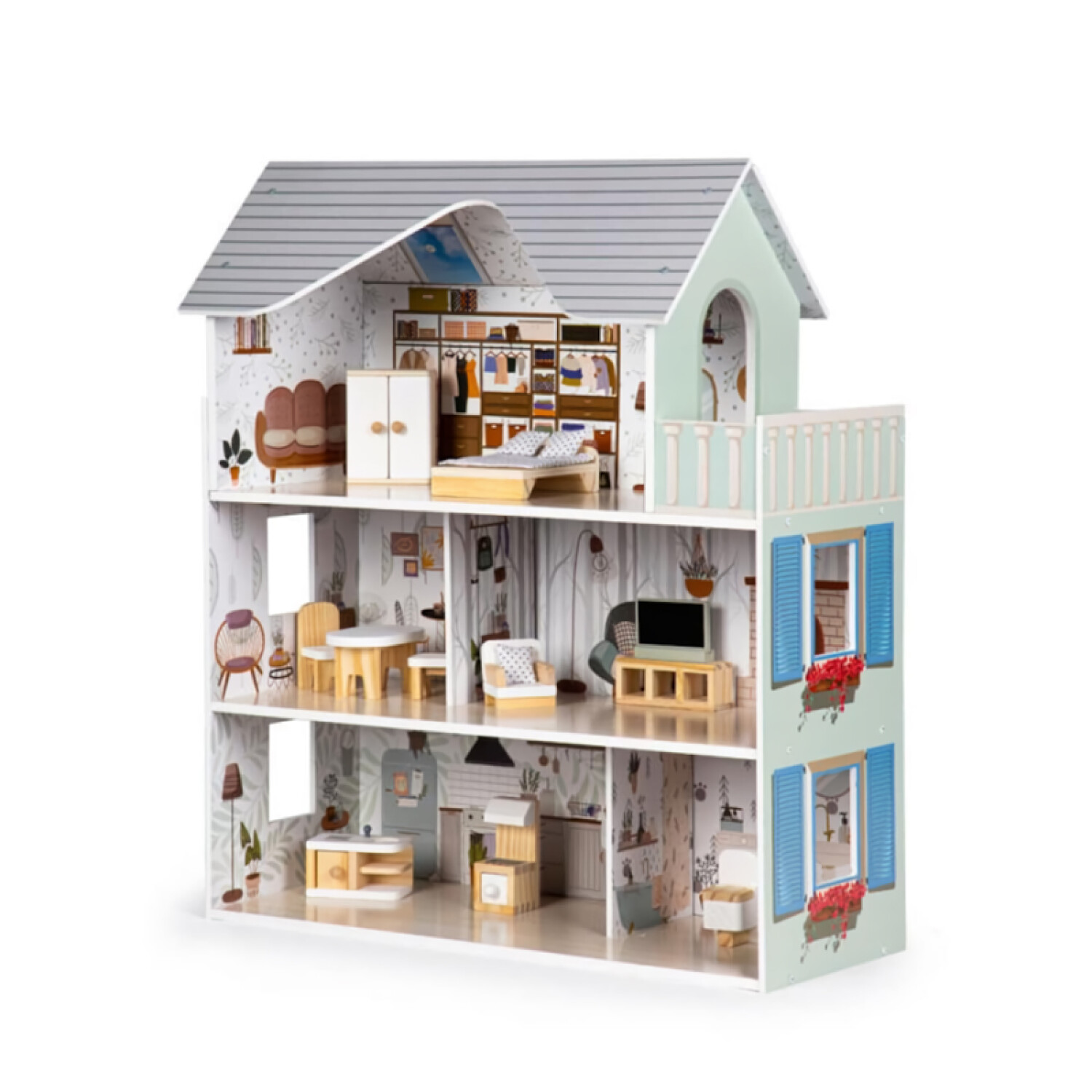 Casa De Munecas En Madera Que Regalo