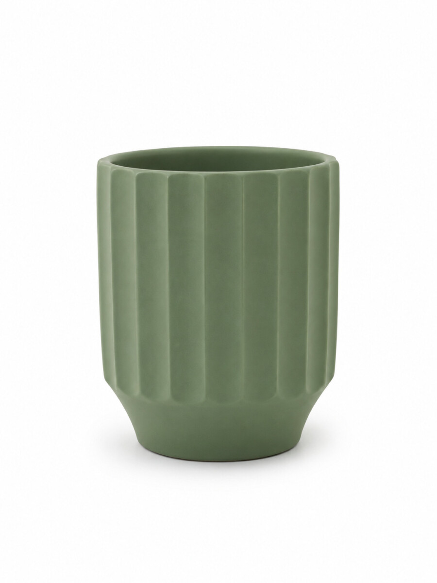 MACETA DECORATIVA CURVA - VERDE 