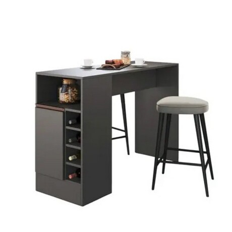 MESA COMPLEMENTO GOURMET CON PUERTA Y ESTANTE. ARTECAS NEGRA MESA COMPLEMENTO GOURMET CON PUERTA Y ESTANTE. ARTECAS NEGRA