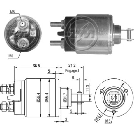AUTOMATICO DE ARRANQUE LADA SAMARA ISKRA 3 TORNILLOS ZM AUTOMATICO DE ARRANQUE LADA SAMARA ISKRA 3 TORNILLOS ZM