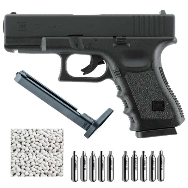 Combo Airsoft Glock 19 Calibre 6mm Combo Airsoft Glock 19 Calibre 6mm