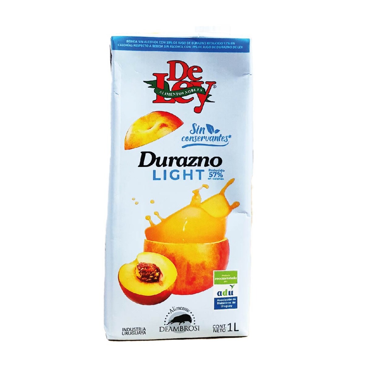 JUGO DE LEY 1LITRO LIGHT DURAZNO 