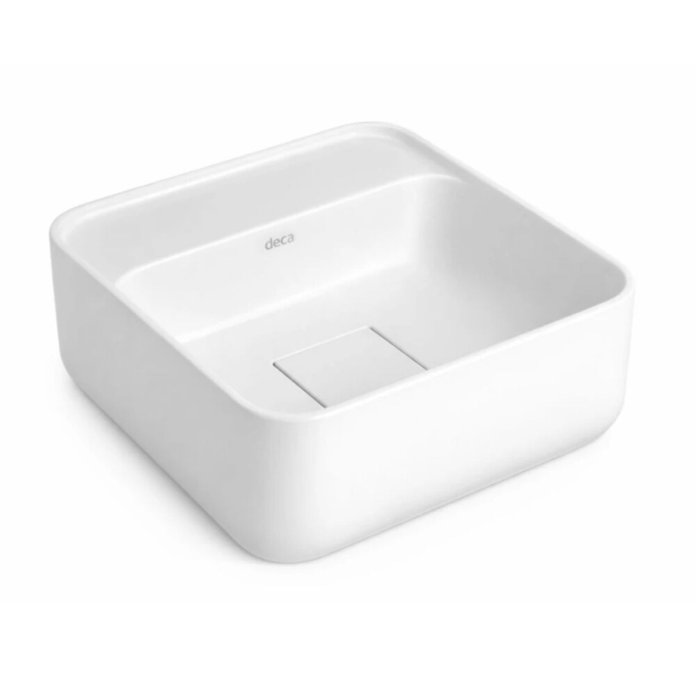 Bacha de apoyo cuadrada 30 cm c/mesa blanca Deca Bacha De Apoyo Cuadrada 30 Cm C/mesa Blanca Deca