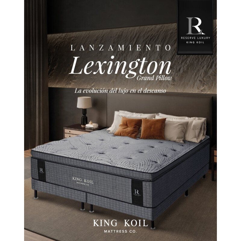 Colchón Lexington Grand Pillow con Sommier Queen 160x200