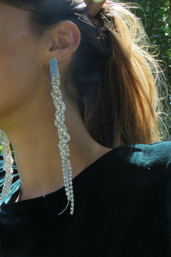 Snake Earrings Plateado
