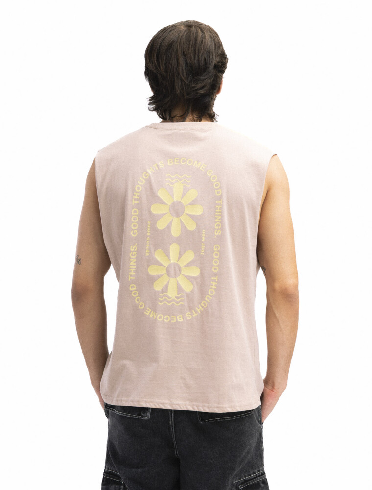 Musculosa Estampada Oversize BEIGE/ FANTASIA 1