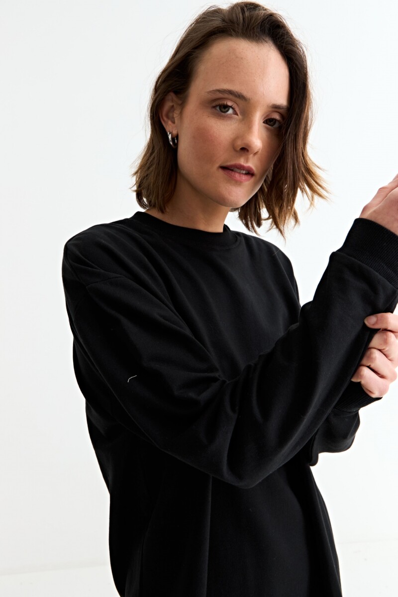 Vestido m/l de algodón NEGRO