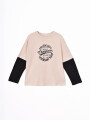 REMERA NATO PRINT BEIGE