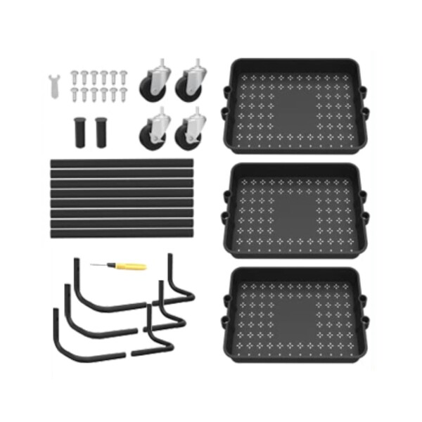 Carrito Organizador Cocina 3 Estantes Carro Con Ruedas Almacenamiento Imback Color Negro Carrito Organizador Cocina 3 Estantes Carro Con Ruedas Almacenamiento Imback Color Negro