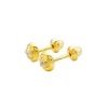 Abridores Zirconia blanca-Oro 18k-Piedra Zirconia-AB9505 conpiedra