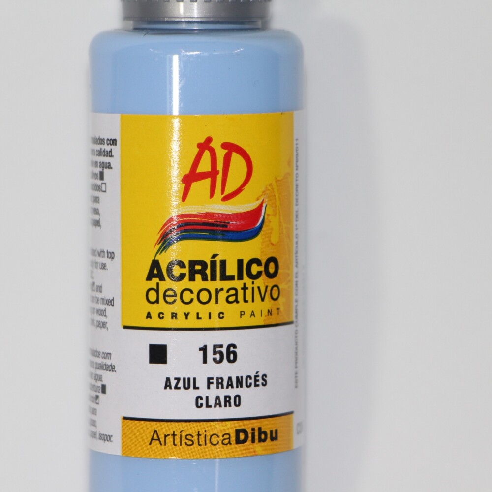 PINTURA ACRILICA ARTISTICA DIBU 60 ML. DIFERENTES COLORES COLOR AZUL FRANCES CLARO 156