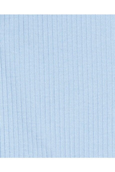 Monito y medias de algodón acanalado, azules Sin color