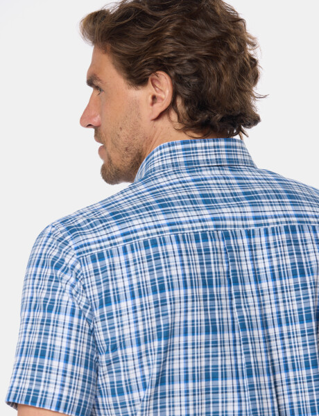 CAMISA SPORT A CUADROS Azul