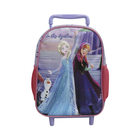Mochila Infantil Frozen con Carro Tafeta Chica 30 x 23 cm LILA CLARO