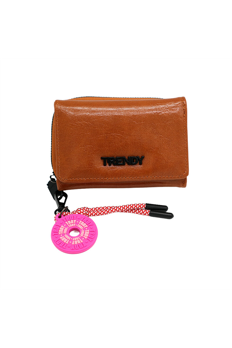 Billetera Trendy con llavero - Camel 