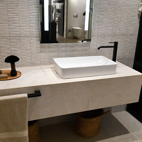 BACHA RECTANGULAR SLIM DE APOYO EN PORCELANA BLANCA 61X33.5 000