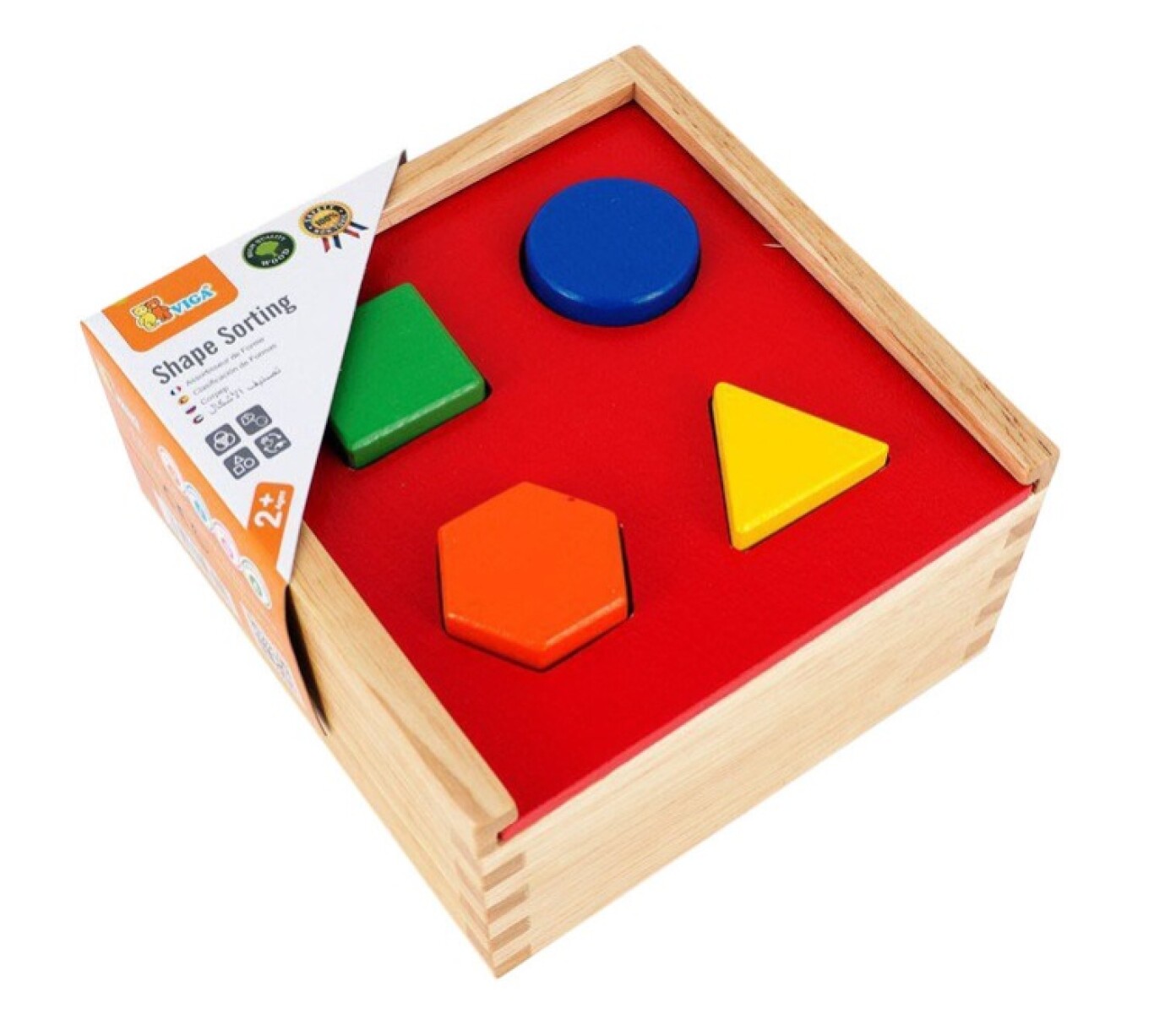 Cubo clasificador de formas de madera Viga 